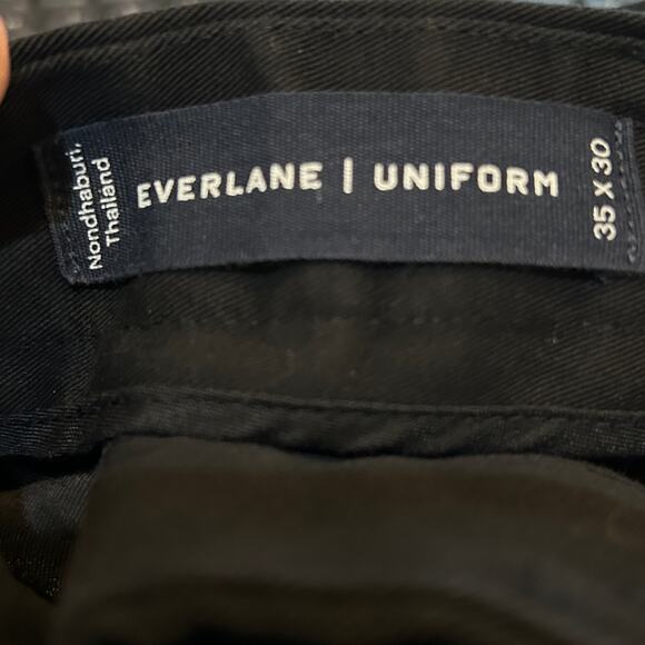 Everlane The Performance Chino Pants Slim Fit Black Men's 35X30 NWT Uniform - Picture 3 of 9